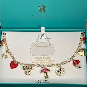 House of Harlow 19” Gold Bag Charm or Necklace